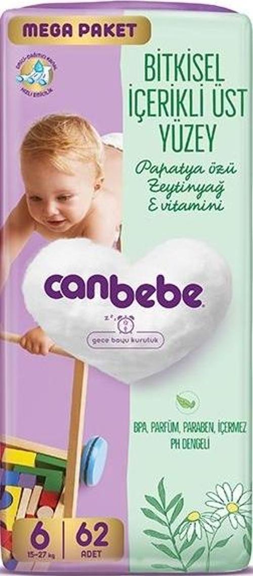 Bebek Bezi Mega Paket 6 Beden XL (15-27kg) 62 Adet
