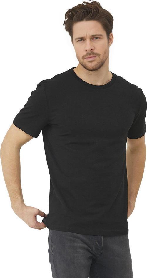 Erkek Slim Fit Dar Kalıp %100 Pamuk Bisiklet Yaka T-shirt Siyah Edw039