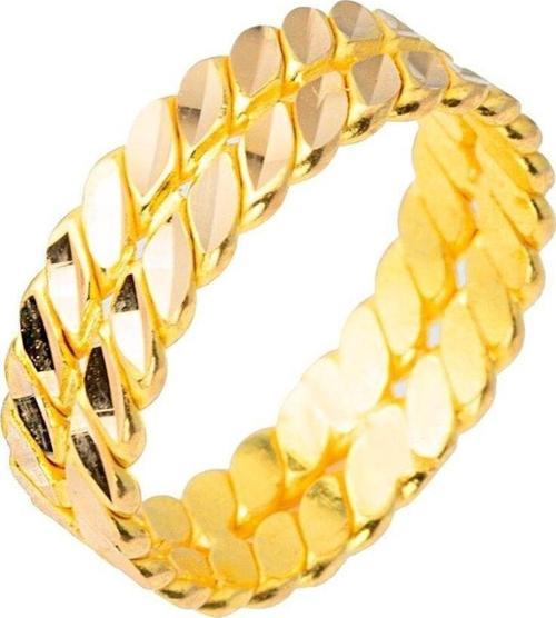 22 Ayar Çift Sıra Burma Yüzük