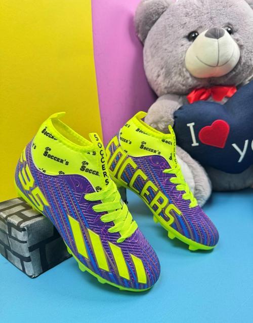  Erkek Çocuk Halısaha  Kranpon Çoraplı Çivili Futbol Spor Ayakkabısı F35KR