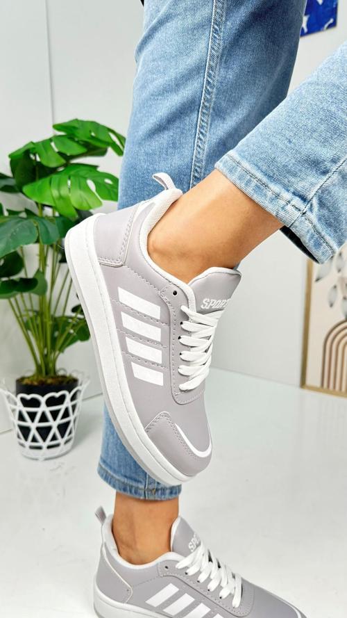 Günlük Unisex Sneaker Spor Ayakkabı Bağcıklı Çizgi Detaylı Rahat Hafif Bağcıklı Tırtık Taban ST-331 