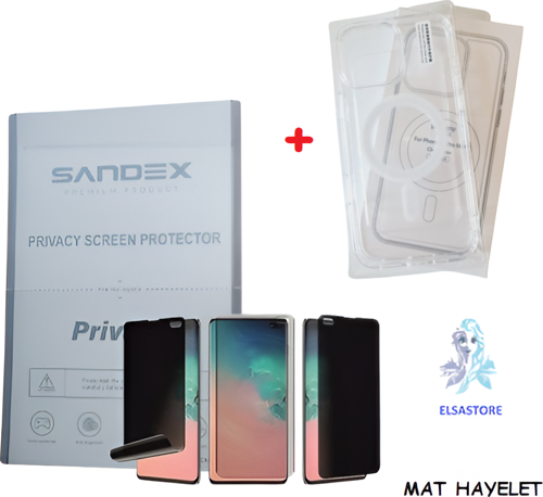 İphone 14 PRO MagSafe Şeffaf Kılıf + Nano Ekran koruyucu MAT HAYALET