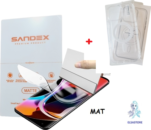 İphone 16 PRO MAX Nano Ekran koruyucu Mat + MagSafe Şeffaf Kılıf