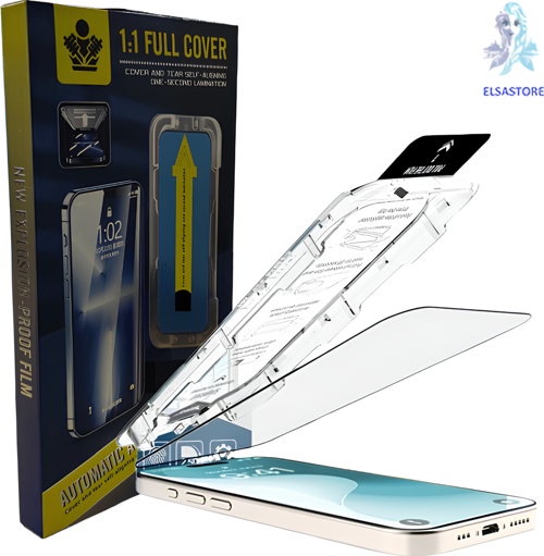 iPhone 14 PRO MAX Uyumlu Cam Ekran Koruyucu Kolay Kurulum Aparatı Fit Silim HD