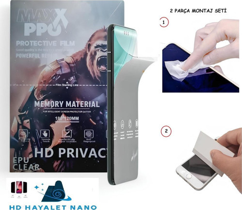 iPhone 12 MİNİ NANO Ekran Koruyucu Esnek ULTRA İnce - MAXXPRO - HD ŞEFFAF HAYALET