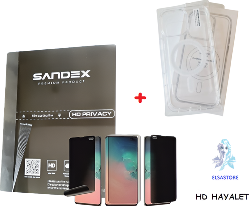 İphone 14 PRO Nano Ekran koruyucu HD HAYALET + MagSafe Şeffaf Kılıf
