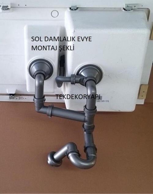 Granit Evye Sifonu Takım 1,5Göz Teka Franke Blonco Sifonu