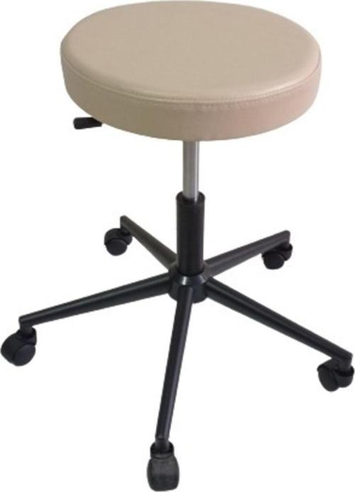 Metal Ayaklı Lüks Tabure Krem