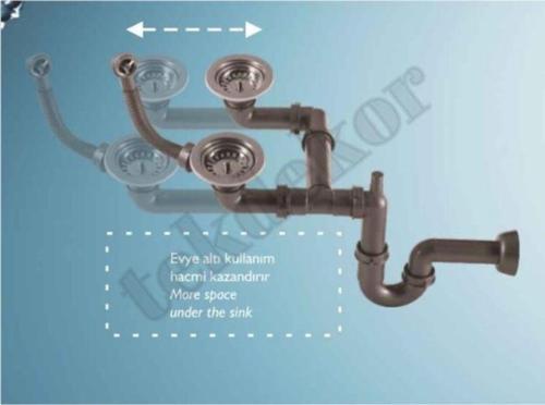 1,5 Gözlü Evye Sifonu