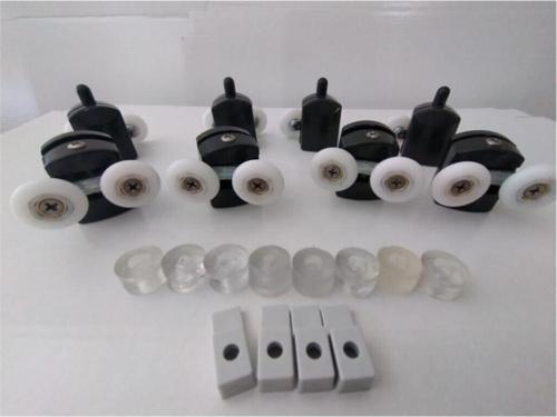 Duşakabin Tekeri Siyah Çift Tekerli 8 Li Set Em-02