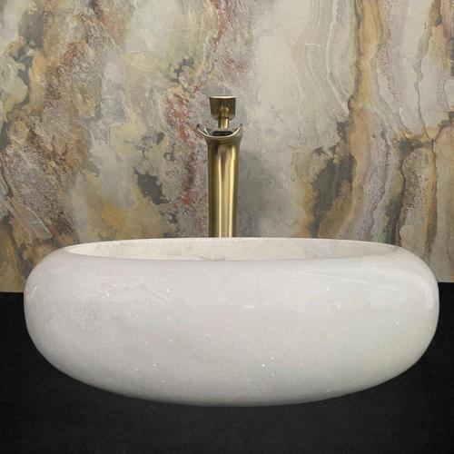Krisral Beyaz Bombeli Lavabo