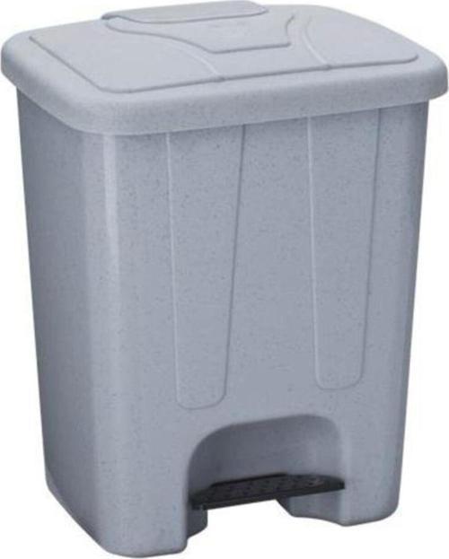 Köşeli Pedallı Çöp Kovası 25 Lt Gri 4250