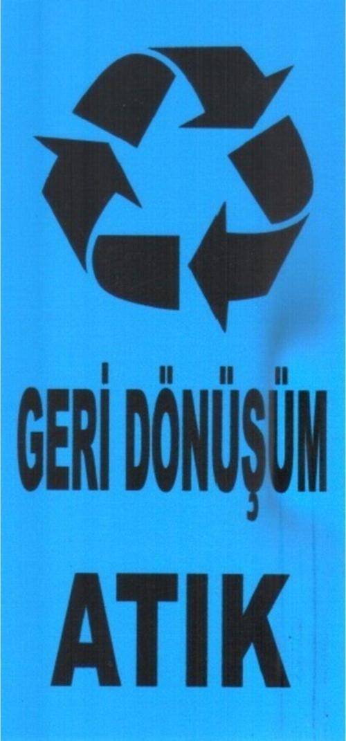 Geri Dönüşüm Atık Etiketi 9,5 X 21 Cm
