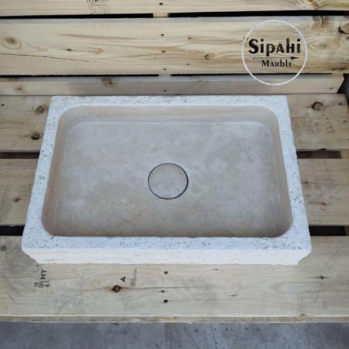 Klasik Traverten Gizli Giderli Lavabo