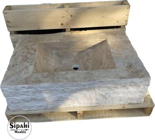 Traverten Özel Tasarım Lavabo