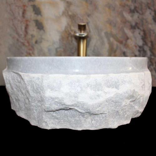 Gri Mermer Dışı Patlatma Dizayn Lavabo