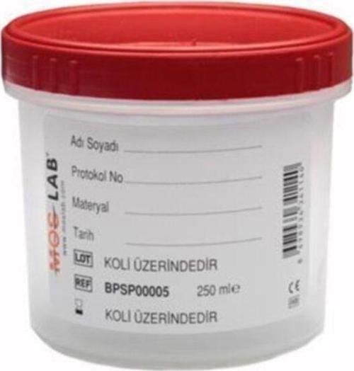 Patoloji Numune Saklama Spesmen Kabı 250 Ml 50 Adet