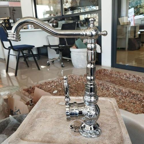Krom İşlemeli Lavabo Bataryası