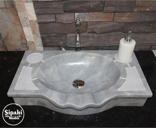 Gri Mermer Saray Dizayn Lavabo
