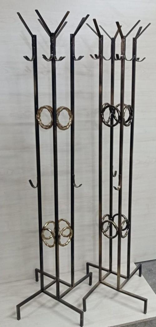 Ayaklı Metal Askılık Portmanto Siyah Gold Eskitme