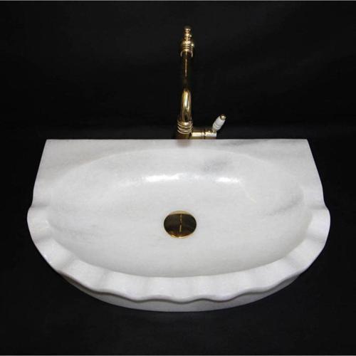 Kristal Beyaz Fırfırlı Lavabo