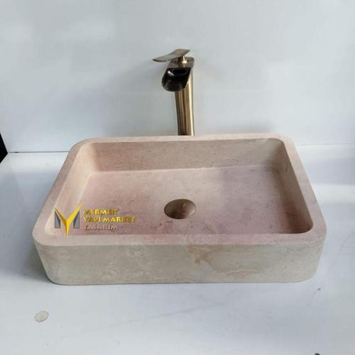 Traverten Dikdörtgen Lavabo