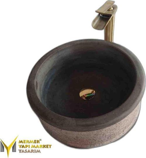 Taramalı Bazalt Tekerlek Lavabo