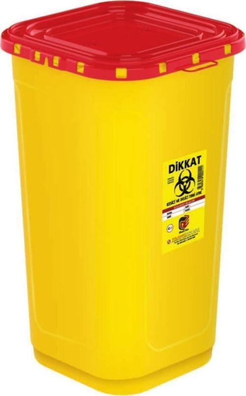 Tıbbi Atık Kovası 60 Lt Köşeli