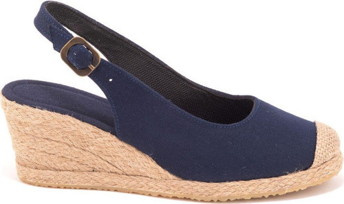 Gerçek Elişi Arkadan Bantlı Topuğu Açık Burnu Hasırlı Keten Espadril Dolgu Topuk Handmade