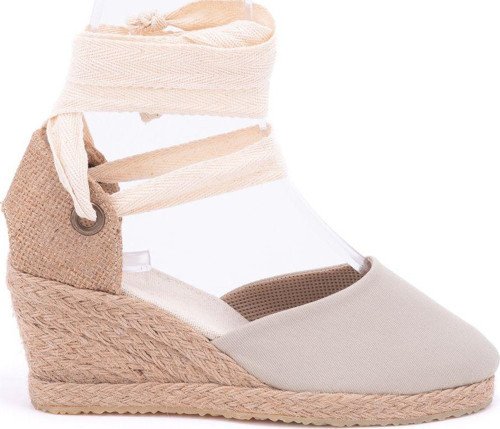 Gerçek Elişi Ipli Bej Hasır Dolgu Topuk Keten Hasır Espadril Handmade