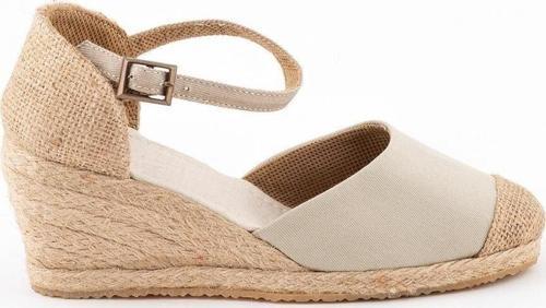 Gerçek Elişi Bej Hasır El Işi Kadın Keten Günlük Sandalet Handmade