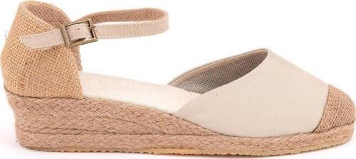 Gerçek Elişi Bej Hasır Jüt Bantlı Günlük Kadın Espadril Handmade