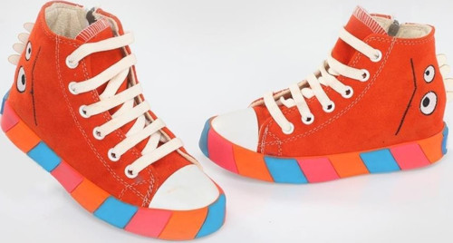 Canavar Turuncu Süet Erkek Çocuk Sneakers