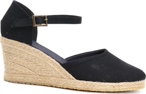 Gerçek Elişi Siyah Kadın Dolgu Topuk Espadril Handmade