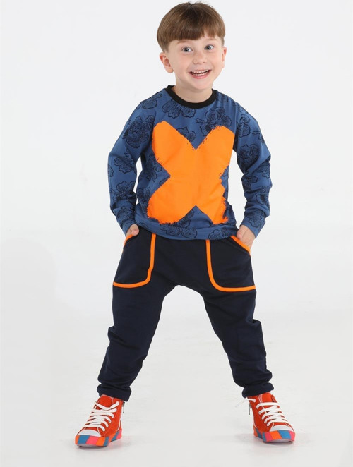Casa Yaprak Desenli Baggy Pantolon + T-shirt Takım