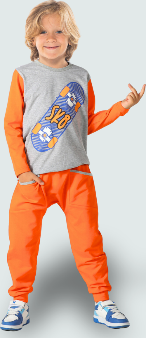 Turuncu Kaykay Baggy Pantolon Takım