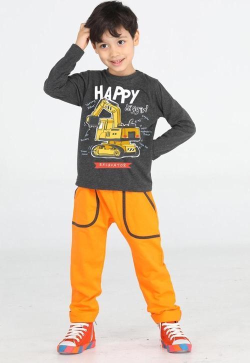 Bulldozer Erkek Çocuk Pantolon + T-shirt Takım