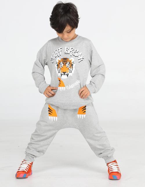 Tiger Gri Erkek Çocuk Eşofman Takım