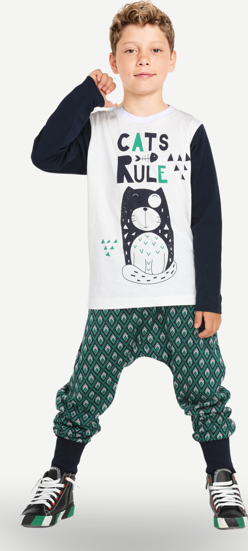 Cats Rule Erkek Çocuk Pantolon + T-shirt Takım