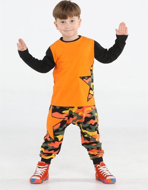 Star Kamuflaj Baggy Pantolon + T-shirt Takım