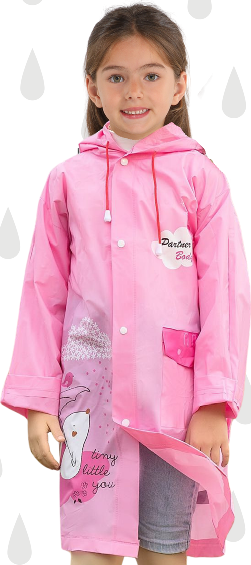 Pembe Kız Çocuk Yağmurluk