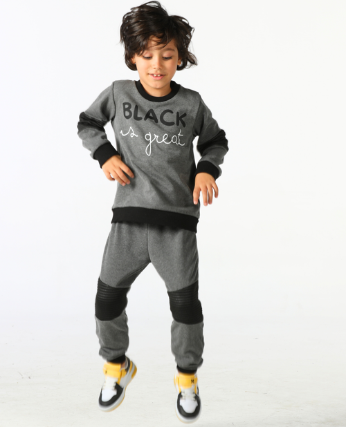 Great Black Antrasit Parçalı Eşofman Takım