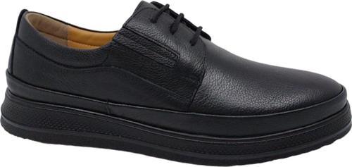 550 Erkek Siyah Bağcıklı Hafif Tabanlı Günlük Kullanım Ayakkabı