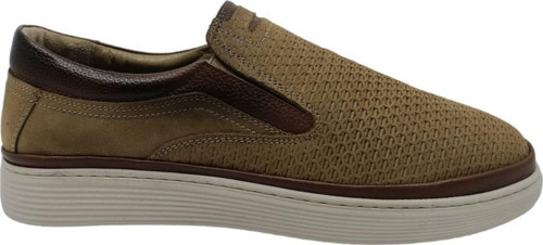 456 Erkek Vizon Nubuk Deri Loafer Ayakkabı