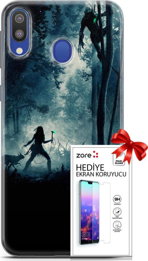 Samsung Galaxy M20 Kılıf Orijinal Seri Supers 01 Prey Telefon Kılıfı + Ekran Koruyucu