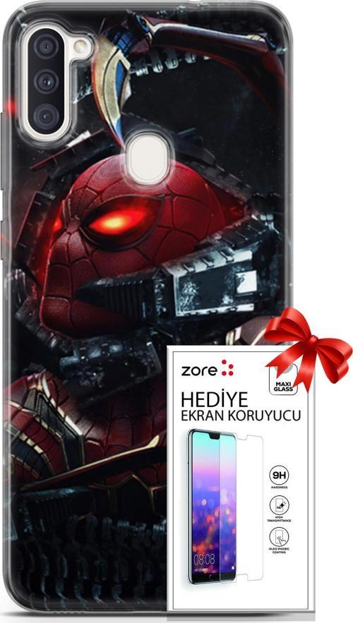 Samsung Galaxy M11 Kılıf Orijinal Seri Supers 20 Doctor Octopus Renkli Kılıf Ekran Koruyucu