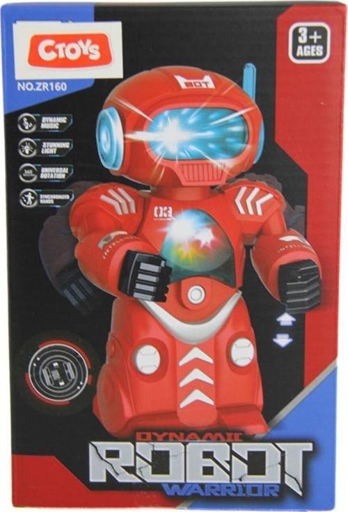 Oyuncak Işıklı Sesli Dans Edebilen ve 360 Derece Dönen Robot Zr160 (Karışık Renk 1 Adet)