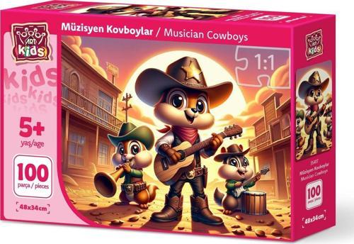 100 Parça Puzzle Müzisyen Kovboylar 35417