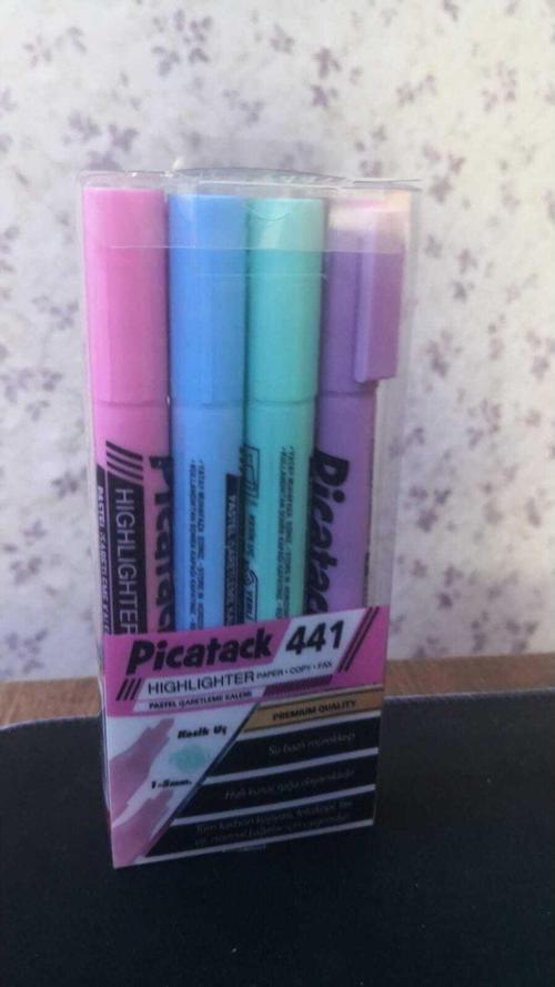 Picatack Fosforlu Kalem (İşaret Kalemi) Pastel 4 Renk 441