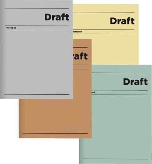 Sert Kapak Ciltli Draft Defter 14X20Cm 120 Yaprak 410530-99 (Karışık Renk 1 Adet)